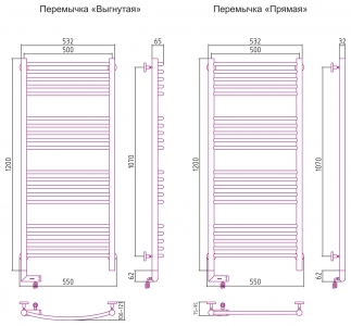 Полотенцесушитель электрический Сунержа Богема 2.0 1200x500